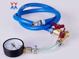 气囊压力表三通嘴和充气管的连接图